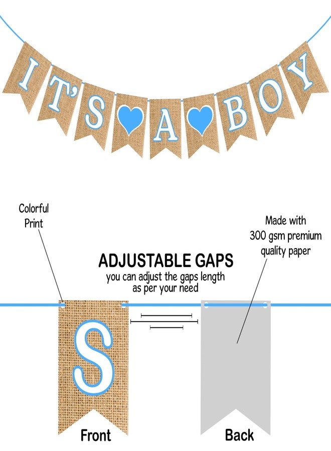 Zyozique It’s A Boy Paper Banner for Boy Baby Shower - Baby Shower Decorations,Its A Boy Paper Banner,Best Boys Birthday Party Supplies (Pack of 1) - Image 5